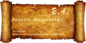 Reinicz Antonietta névjegykártya